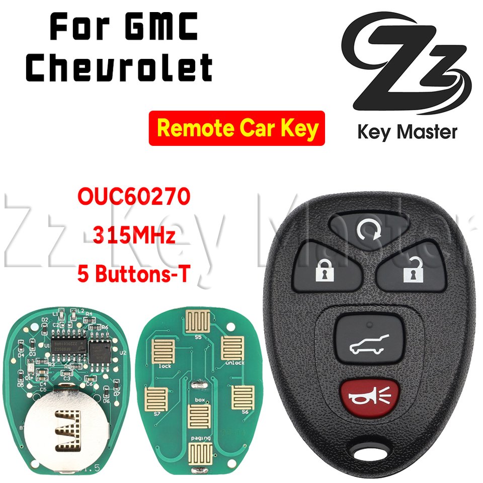 

Zz Key Master Автомобильный дистанционный ключ OUC60270 315 МГц 3 на 6 кнопок для Chevrolet Tahoe Traverse для GMC Chevy Silverado Buick Hummer