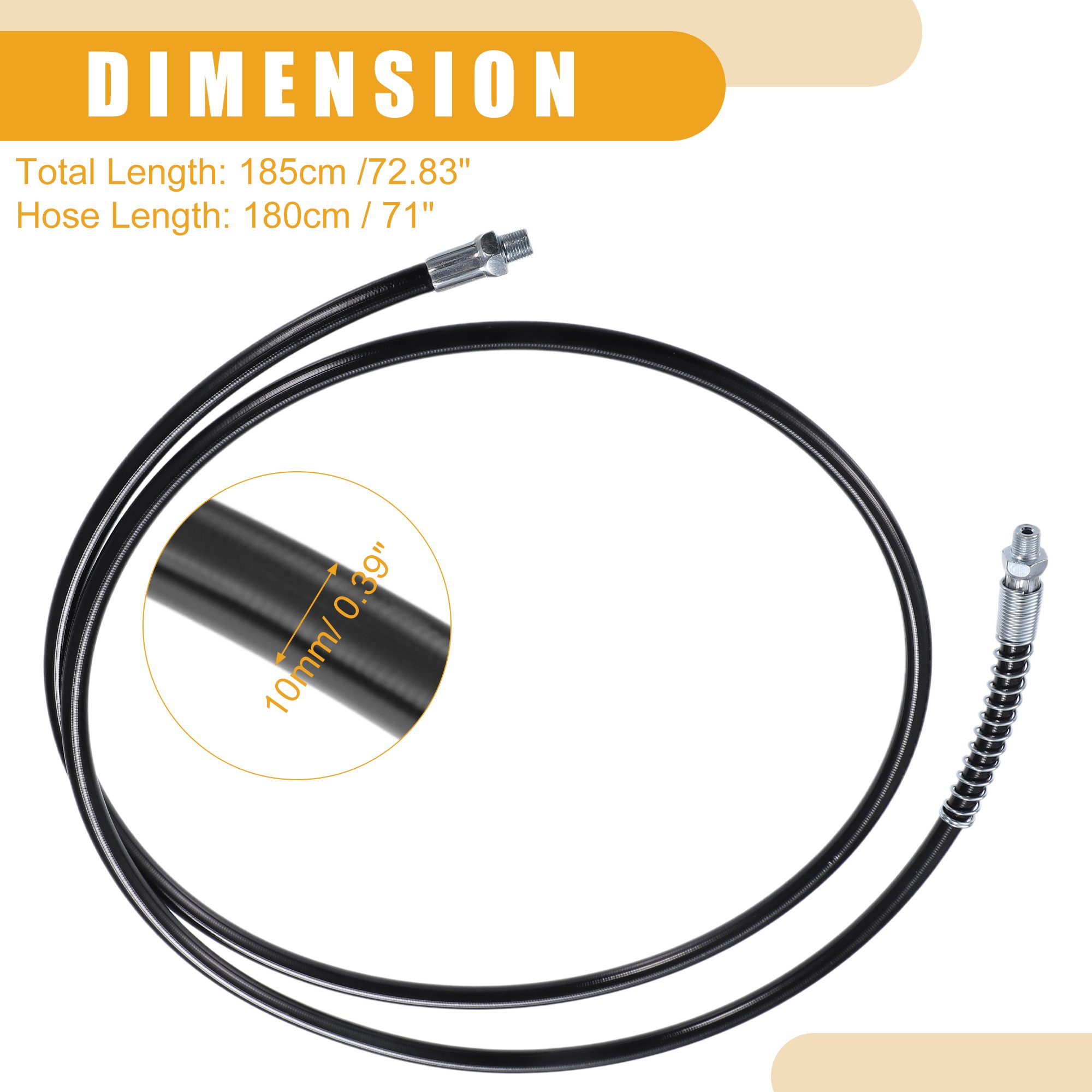 

UXCELL 1/2 шт., длина 30-150 см, универсальный 1/8 "NPT, смазочный пистолет, гибкий шланг для прицепа, гибкий смазочный пистолет, удлинитель шланга, нескользящий