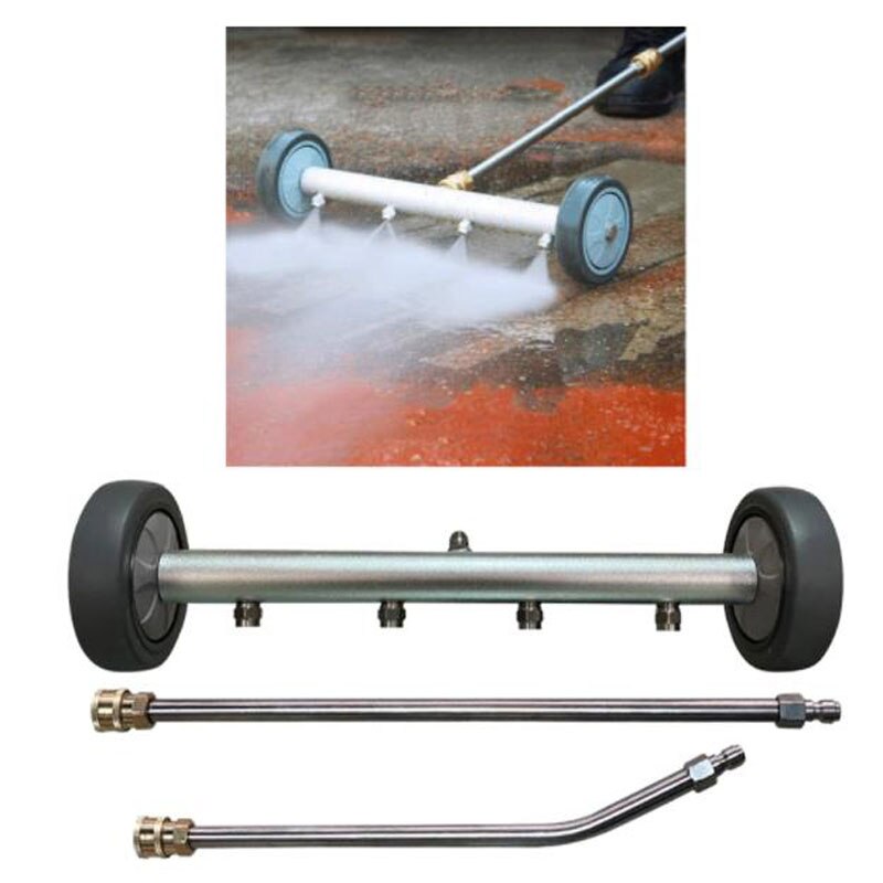 

5000psi 15 дюймов Мойка под давлением, очиститель шасси, водяная метла, мойка шасси автомобиля, 4 насадки Spraye