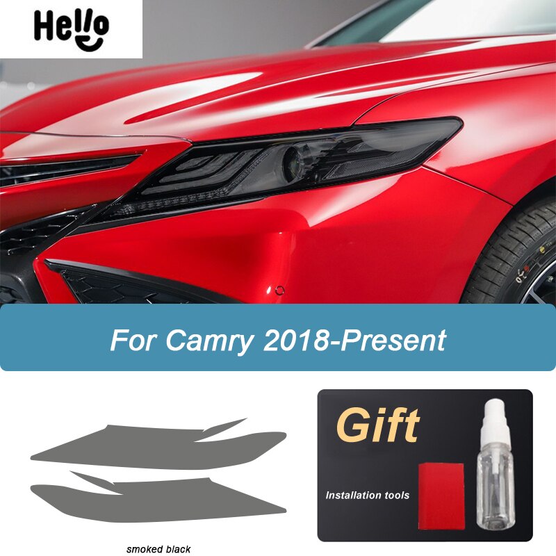 

Для Toyota Camry XV70 2018 2019 2020 2021 Защитная пленка для автомобильных фар дымчатый черный Оттенок Виниловая прозрачная наклейка из ТПУ