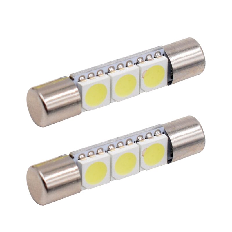

2 шт., автомобисветодиодный светодиодные лампы T6.3 T6 28 мм 5050 3 SMD 12 В