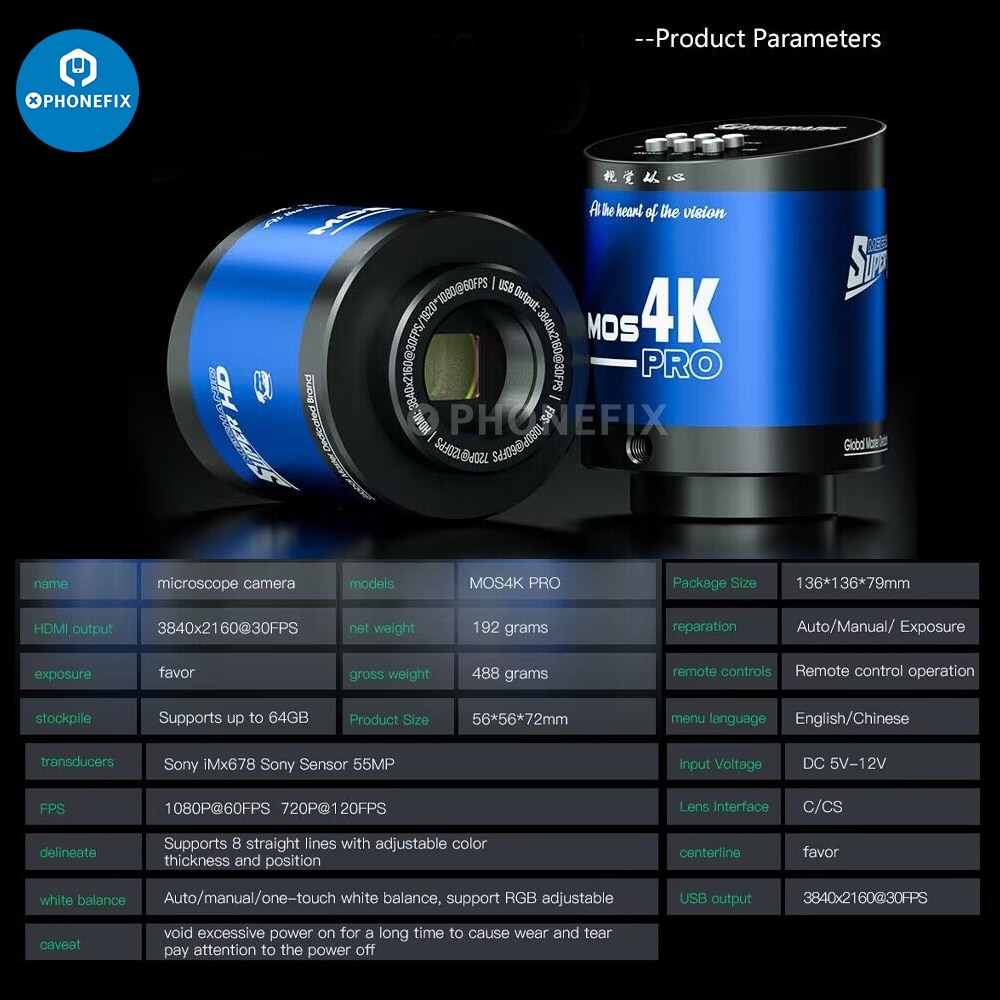 

Mshiwi HDMI камера MOS 4K Pro для микроскопа