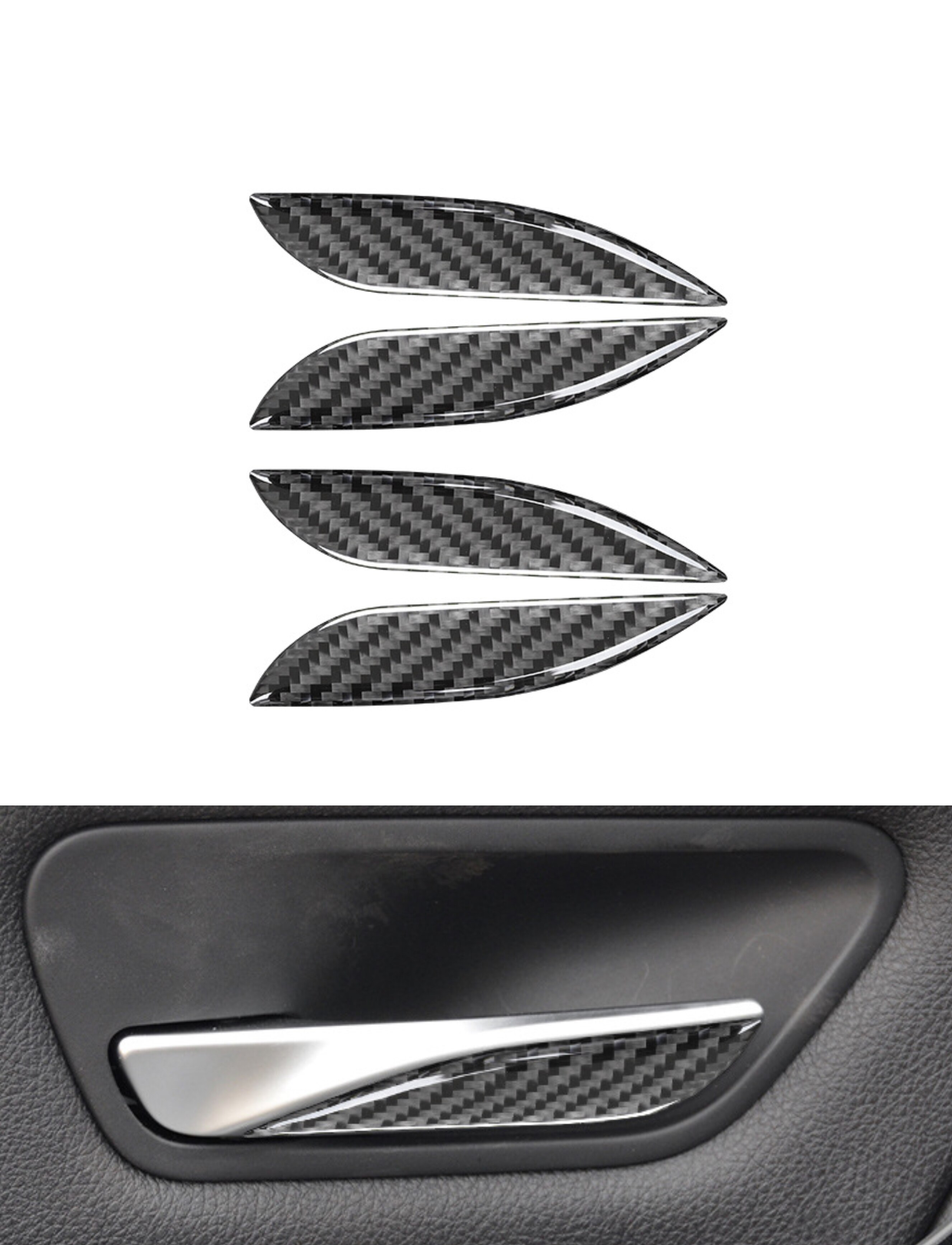 

Наклейка на дверную чашу автомобиля, наклейка на дверные ручки для BMW F30, F31, F34, 3GT, F32, F33, F36, 3, 4, серии 2013, 2014 -2019, углеродное волокно