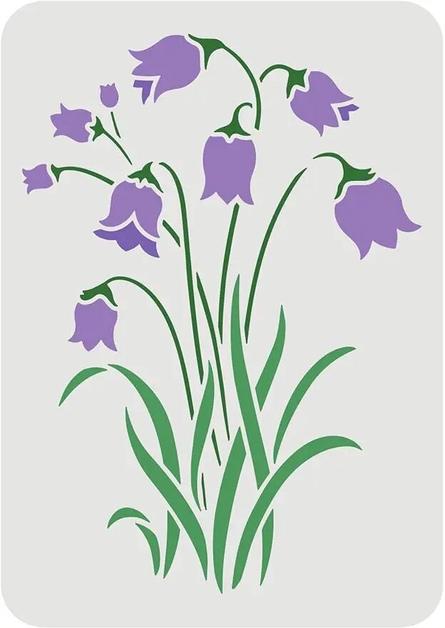 

Пластиковый трафарет Beebeecraft Bluebell