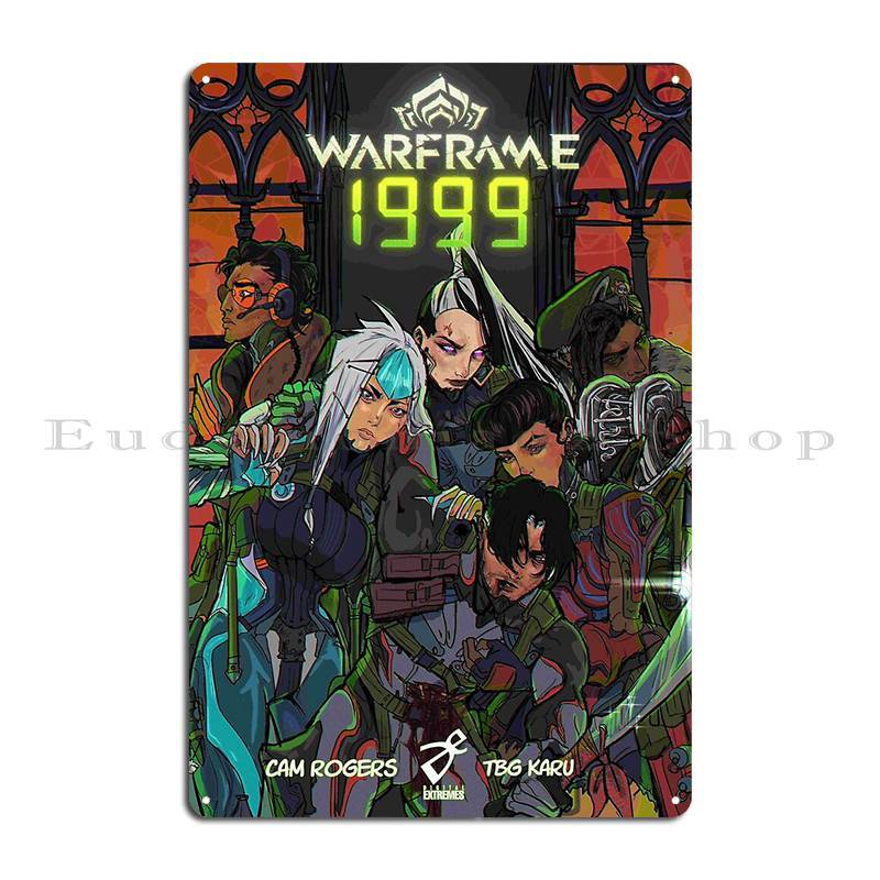 

Warframe 1999, комиксы, металлические таблички с вывесками, украшение для гаража, индивидуальный клуб, ретро, индивидуальный жестяной знак, плакат