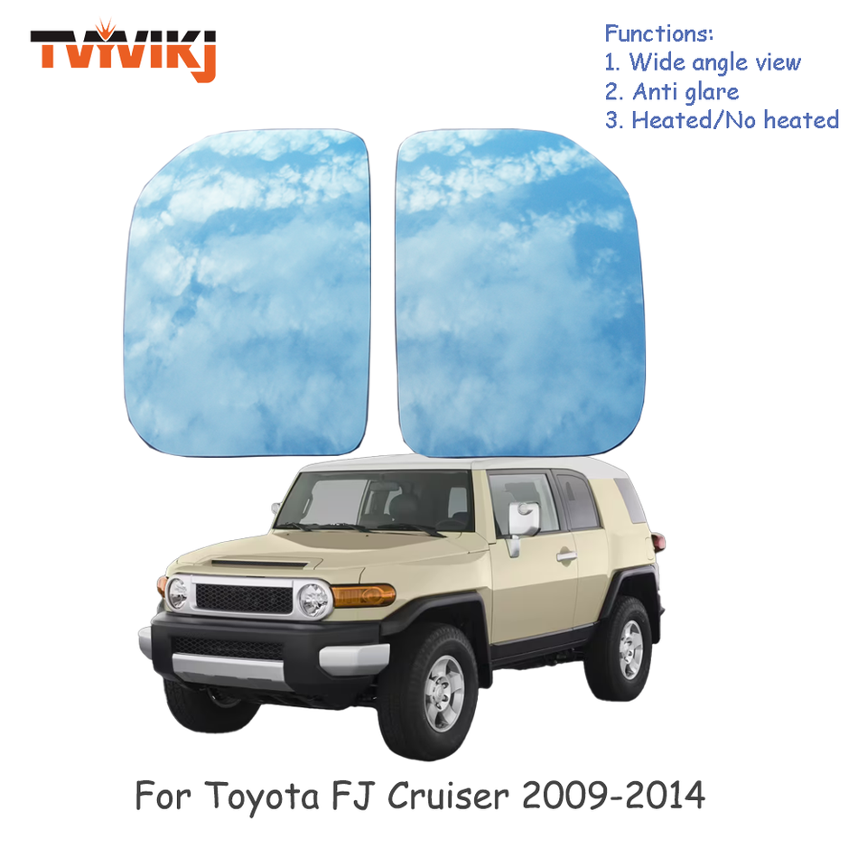 

Боковое зеркало заднего вида, 1 пара, 2 шт., синие стеклянные линзы для Toyota FJ Cruiser 2009, 2010, 2011-2014, боковые автомобильные зеркала широкого обзора с антибликовым покрытием