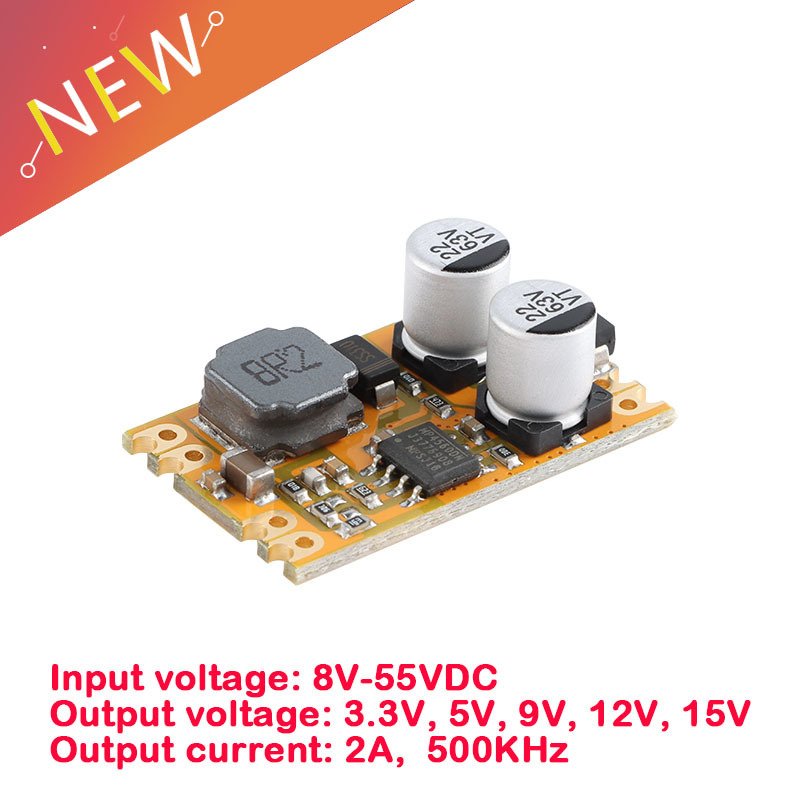 

Понижающий модуль питания Your Cee Buck Regulated Board Output 3.3V/5V/9V/12V 2А