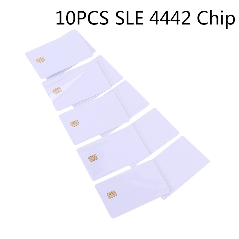 

10 шт., пустые ПВХ ИС-карты, модель 4442, ISO7816