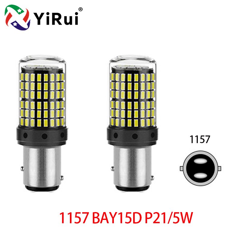 

YiRui 2 Шт., 12-48 В, Светодиодные Указатели Поворота, 144SMD BA15S P21W BAU15S PY21W 7440 W21W P21/5W 1157 BAY15D
