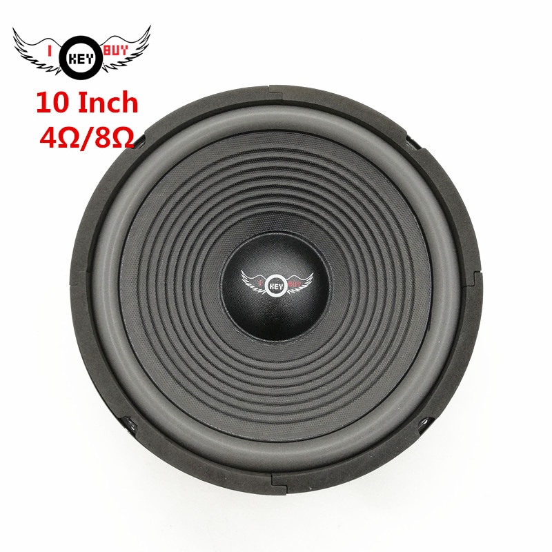 

I KEY BUY 10-дюймовая стальная рама, бумажная конусная пена, PA HiFi музыкальный плеер, динамик Hi-End 600 Вт 4 Ом 8 Ом, диаметр 255 мм