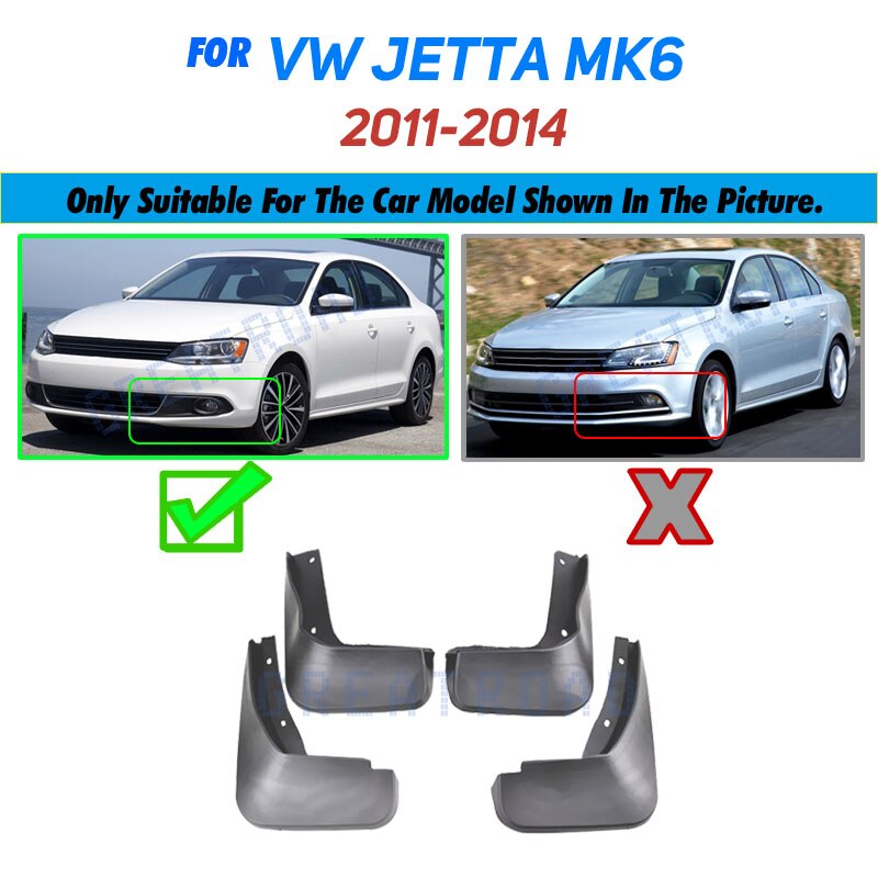 

Брызговики передние и задние для Volkswagen VW Jetta Sedan 2011-2018, комплект из крыло брызговиков