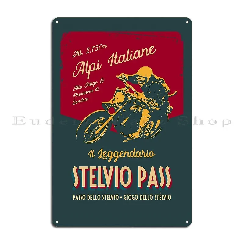

Passo Di Giau Stelvio Pass Ретро мотоциклетная футболка наклейка Италия Цвета флага Металлическая печать Домашняя настенная роспись Клубная жестяная вывеска Плакат