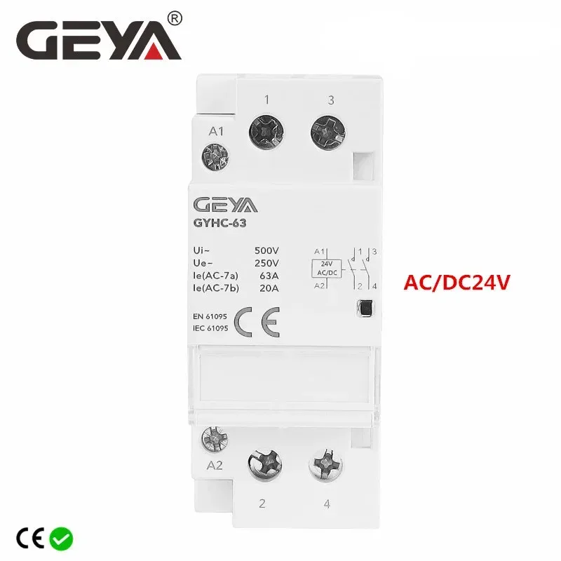 

Контактор GEYA GYHC 24В 63A 2P