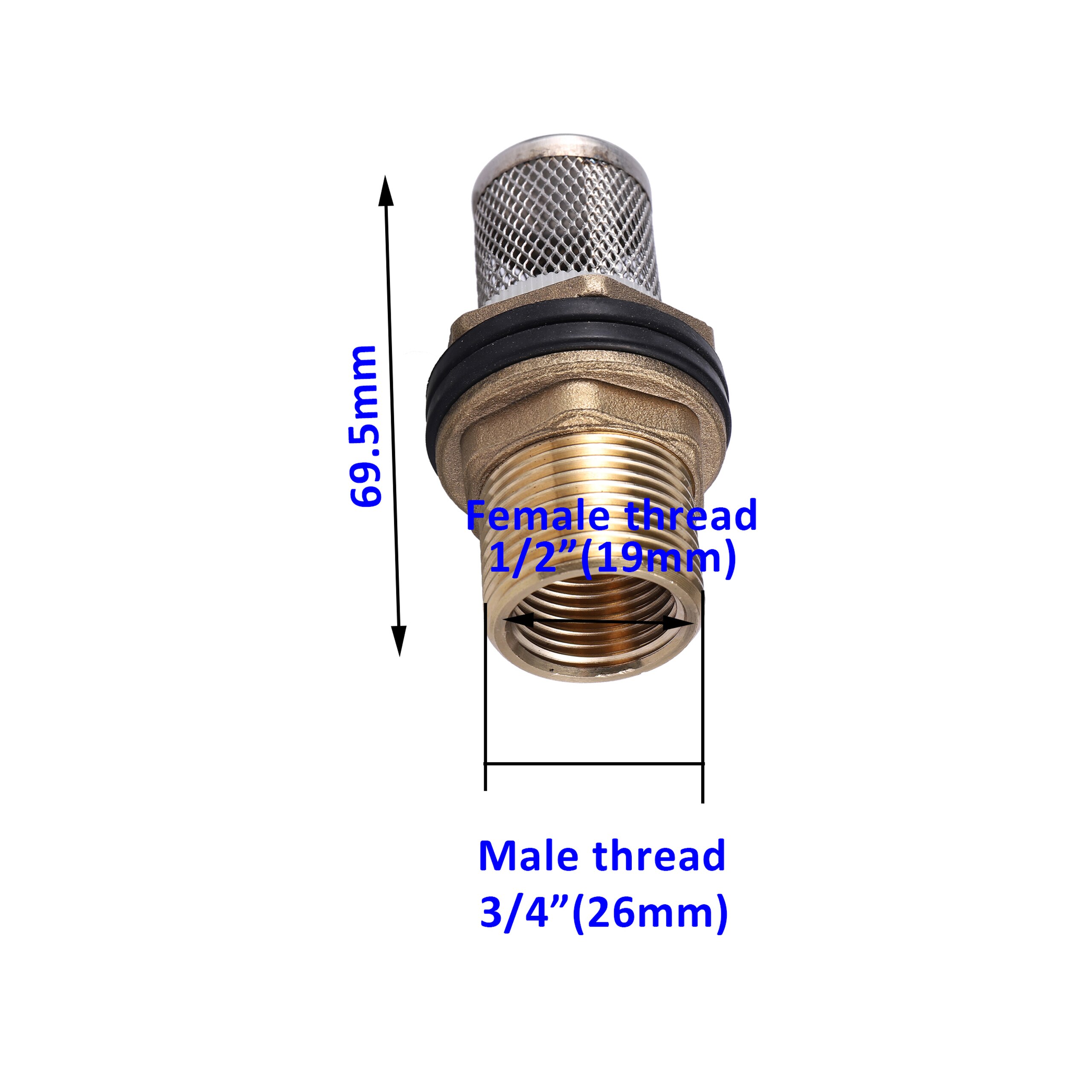 

Фильтр для шланга из нержавеющей стали 1/2" 3/4"