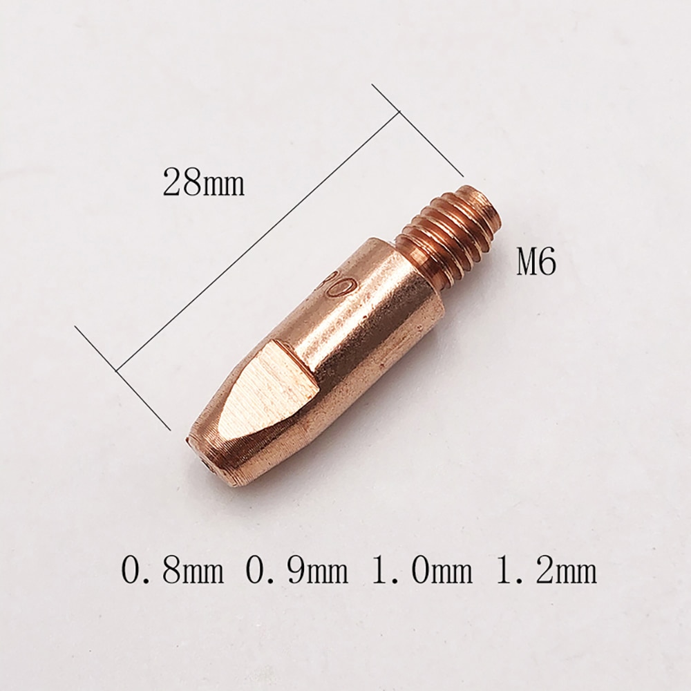 

10 шт. M6x28 мм 0,8 0,9 1,0 1,2 контактный наконечник E-Cu CuCrZr для сварки Mig Gun Mig 24KD 25AK