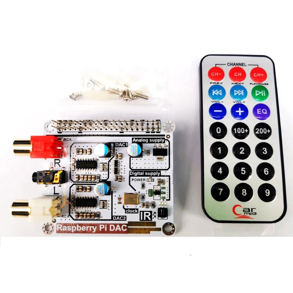 

Декодирование DAC I2S для Raspberry Pi 4B Dual ES9023, цифровой аудио плеер с поддержкой Hi-Fi сети, звуковая карта 3B + 2B + пульт дистанционного управления