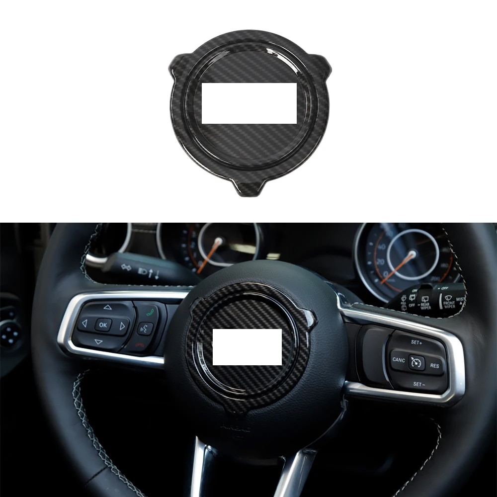 

Центральный декоративный чехол на рулевое колесо, Накладка для Jeep Wrangler JL Gladiator JT 2018 2019 2020 2021 2022 2023, автомобильные аксессуары из АБС-пластика