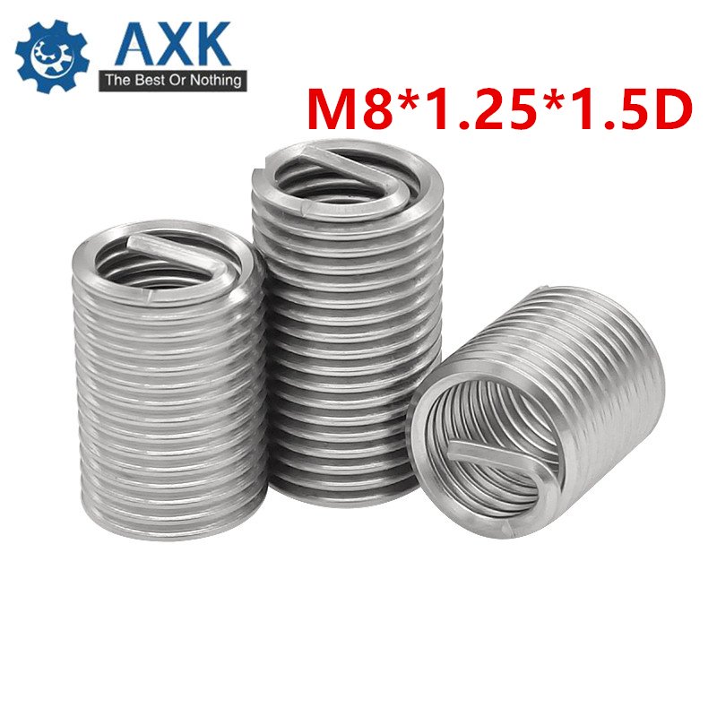 

50 шт. Резьбовые вставки AXK M8*1.25*1.5D из нержавеющей стали 304