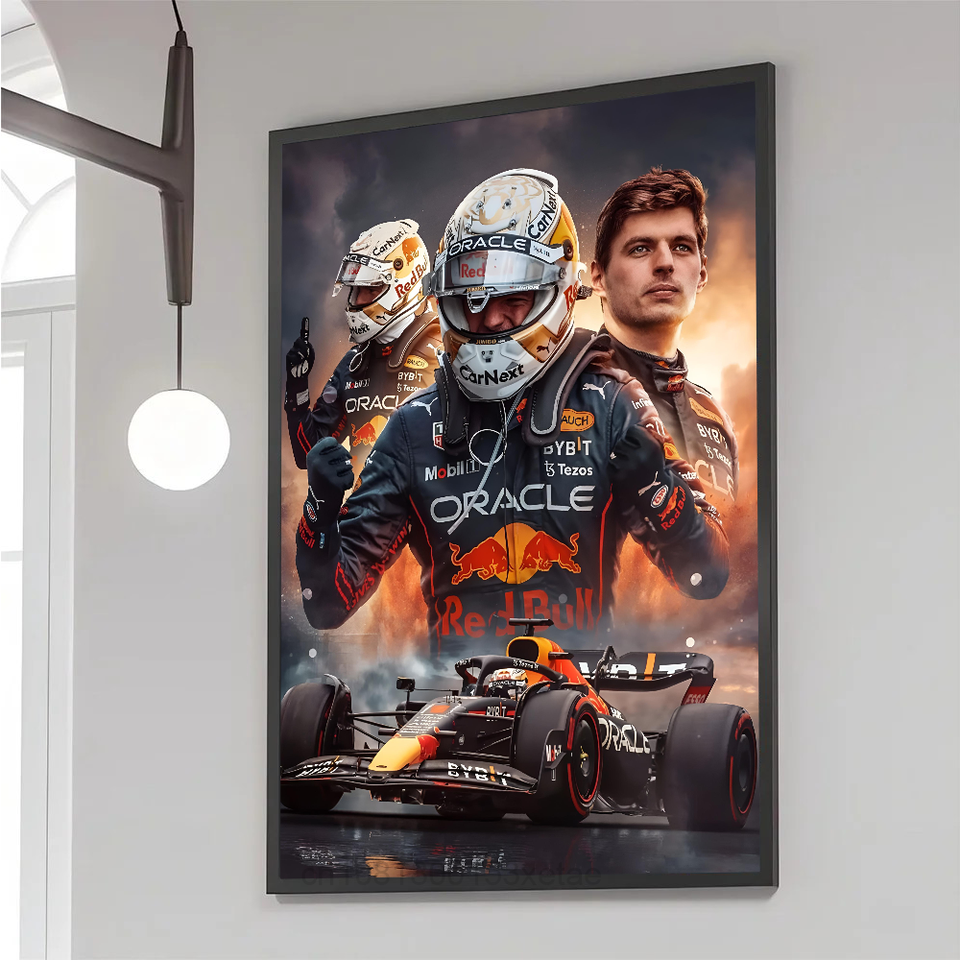 

F1 M-Max Verstappen плакат с бумажным принтом для дома, спальни, входа, бара, кафе, художественная живопись, украшение