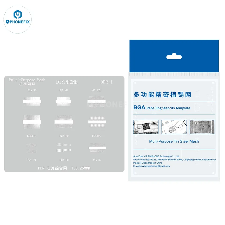 

DIYPHONE DDR1 Трафарет для реболлинга BGA