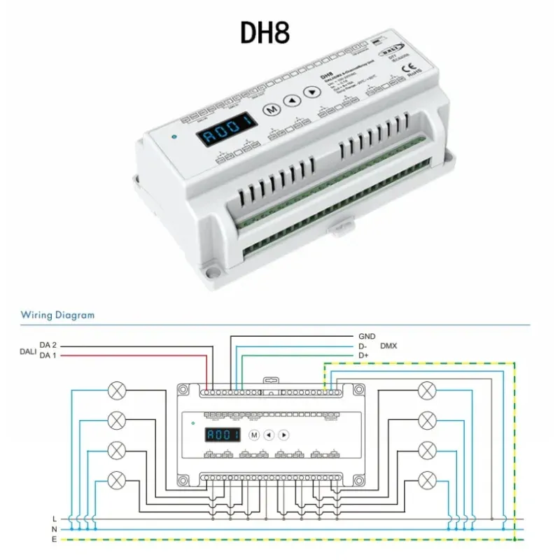

SAGE LU MEI DH8 8-канальный диммер