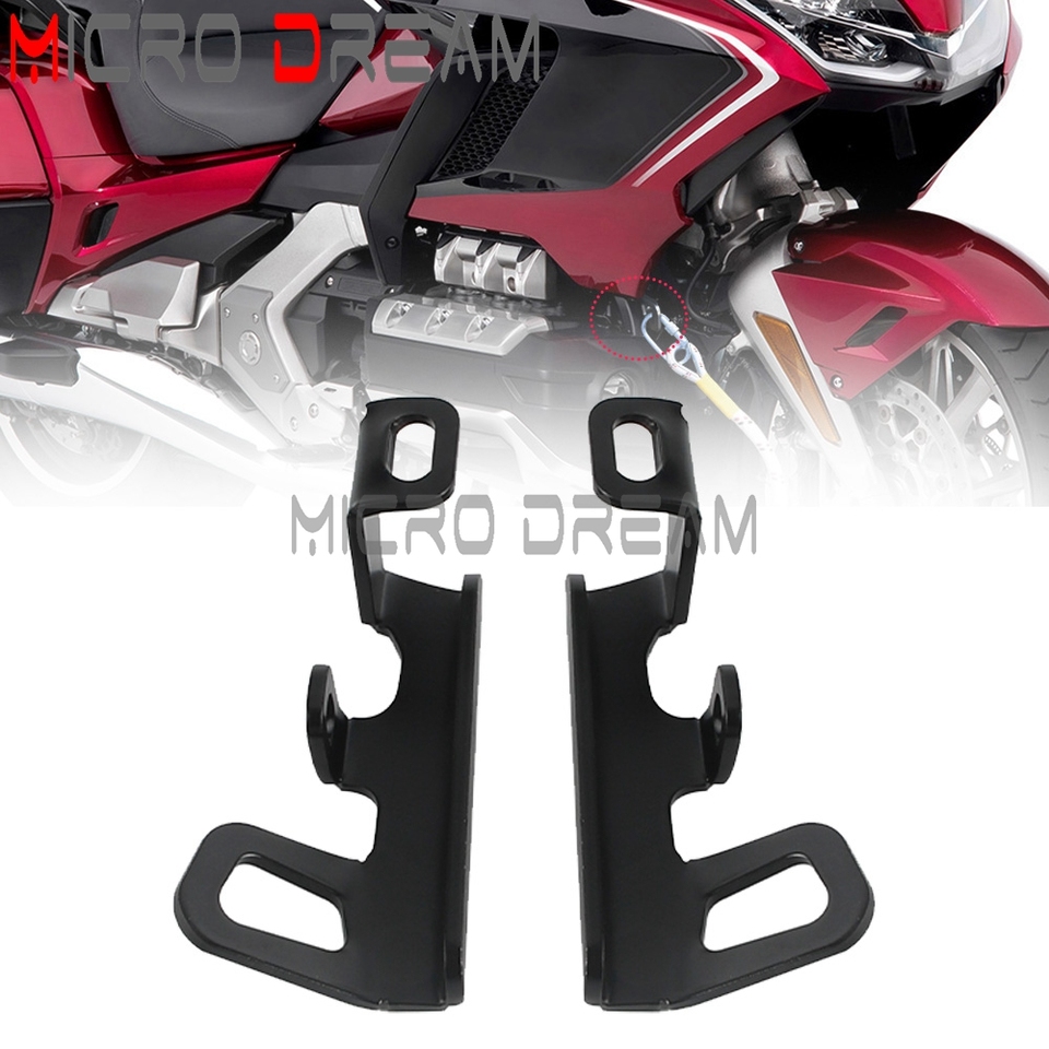 

Для Honda Gold Wing GoldWing GL1800 GL 1800 2018 2019 2020 2021 2022 2023 2024 передние кронштейны для мотокросса, черная сталь