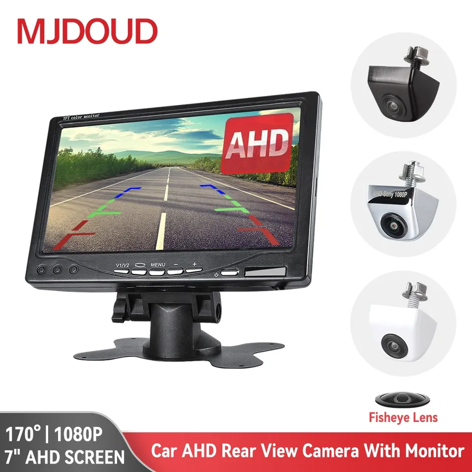 

Автомобильный Монитор MJDOUD AHD С Задней Камерой, 1080P, Ночное Видение, 7-дюймовый Экран Для Парковки, 24 В