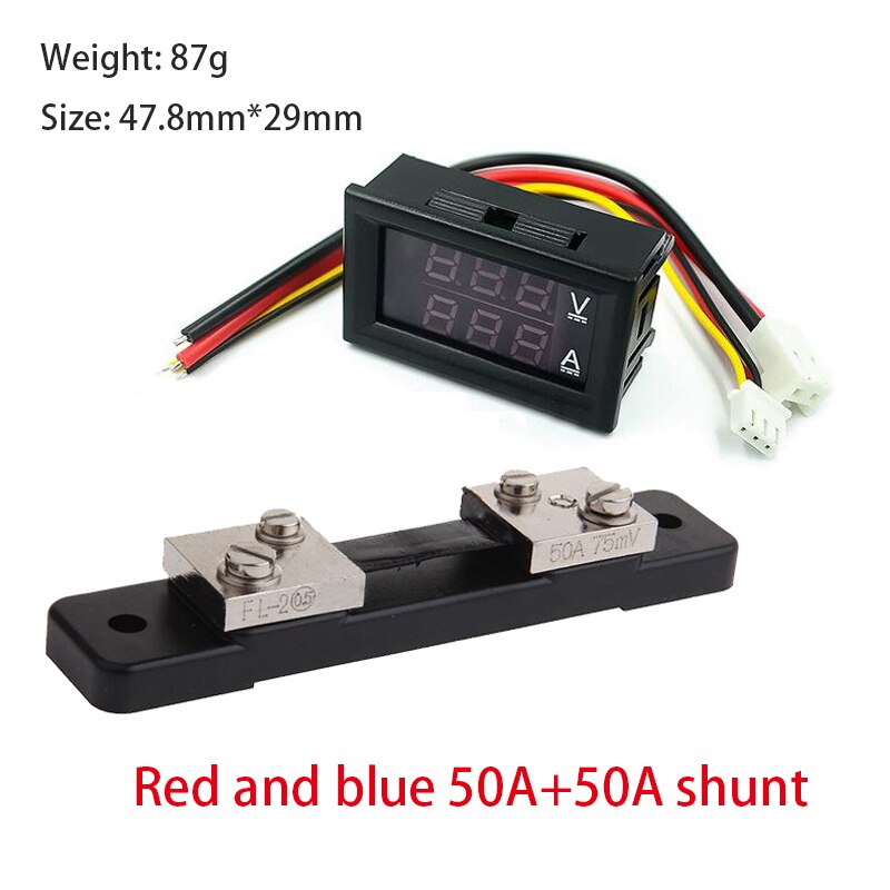

Цифровой вольтметр-амперметр SISJQRR Mini Digital Voltmeter Ammeter