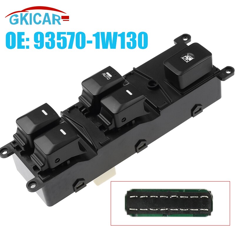 

93570-1W130 935701 W130 Передний левый 16-контактный главный переключатель стеклоподъемника для Kia RIO III 2013-2016 гг. (UB)