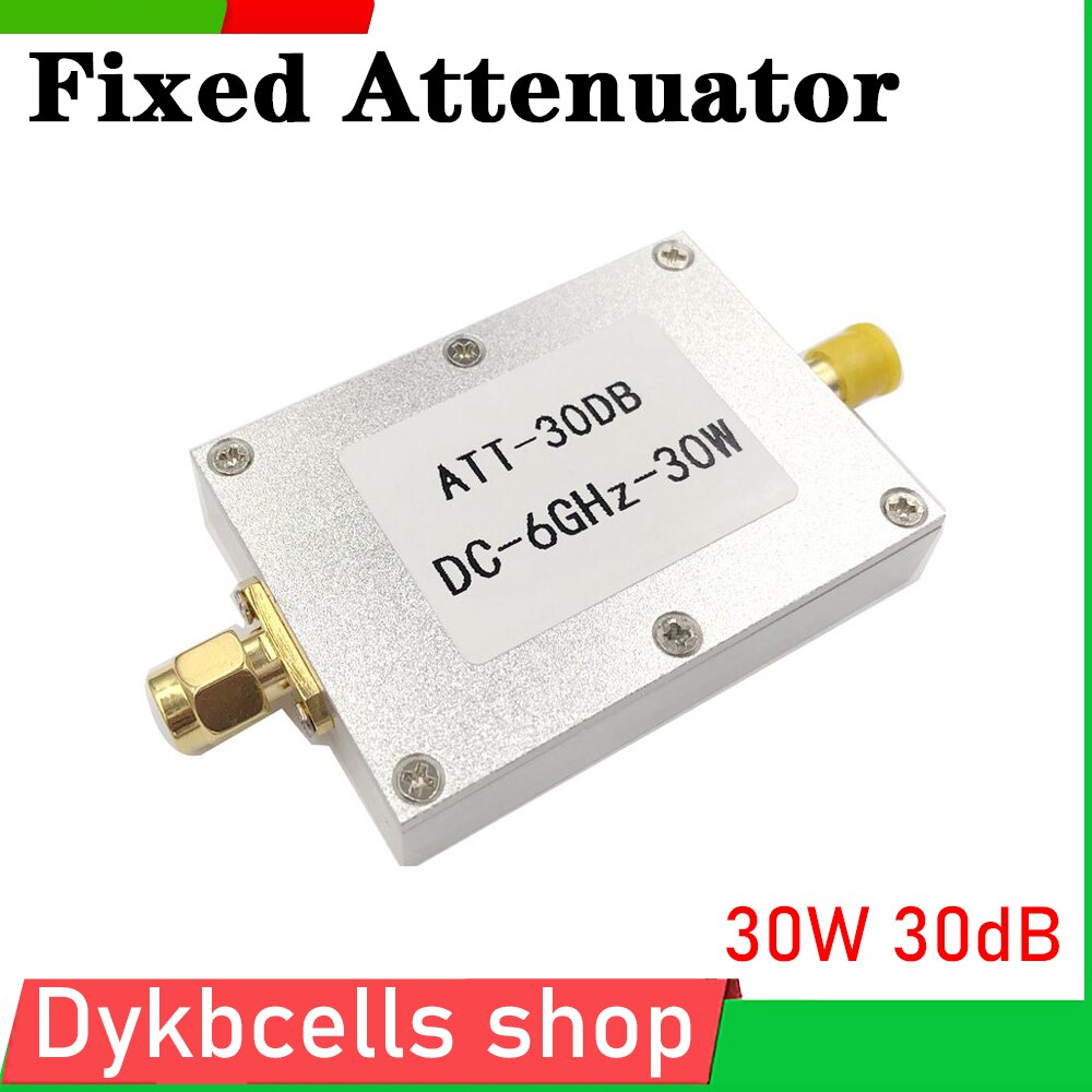 

DC-6000Mhz 30 Вт 30 дБ RF аттенюатор SMA Фиксированный аттенюатор для любительского радиочастотного усилителя измеритель мощности анализатор спектра