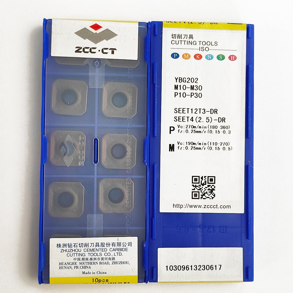 

HUAZHICHUN SEET12T3-DR YBG202, карбидные вставки, фрезерные инструменты