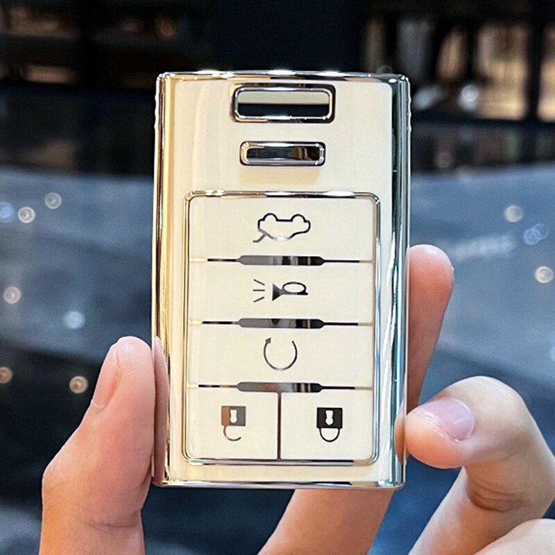 

Чехол для автомобильного ключа, из ТПУ, для Cadillac CTS, ATS, XTS, SLS, SRX, XLS, DTS, STS, Escalade, 5 кнопок, Chevrolet C7, Corvette, оболочка Fob