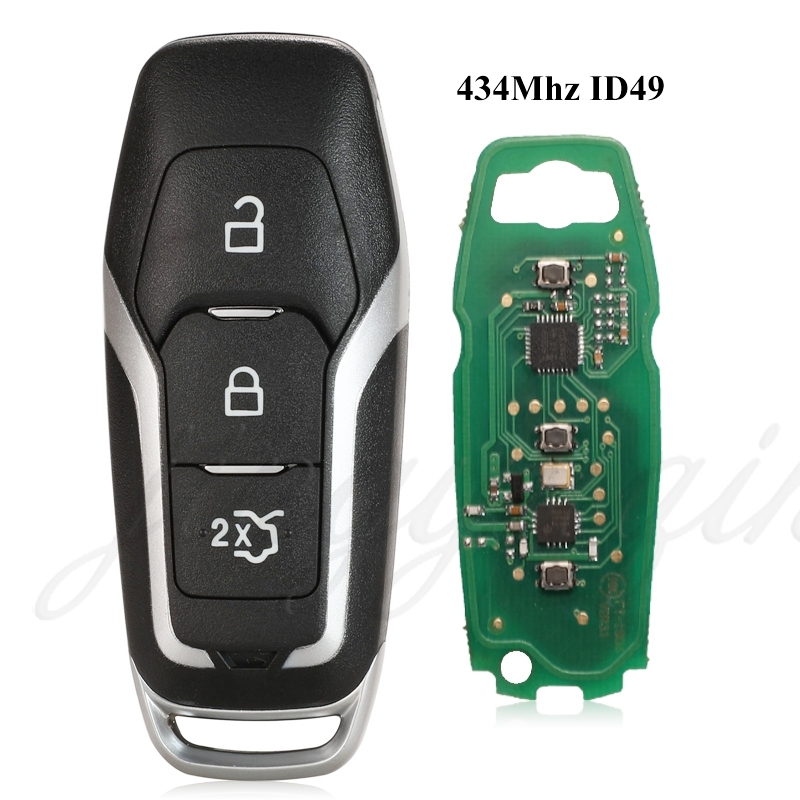 

Jingyuqin 434/ 868 902 МГц ID49 полный умный дистанционный ключ для Ford Mondeo Explorer Mustang Focus Fusion S-Max Galaxy Car KeylessGo 3/4/5BTN