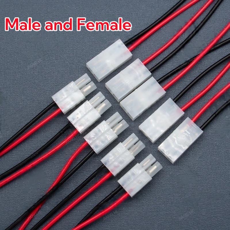 

Разъемы Tamiya 6.2 мм 2-контактные 22AWG 20/30 см черный+красный 5 пар