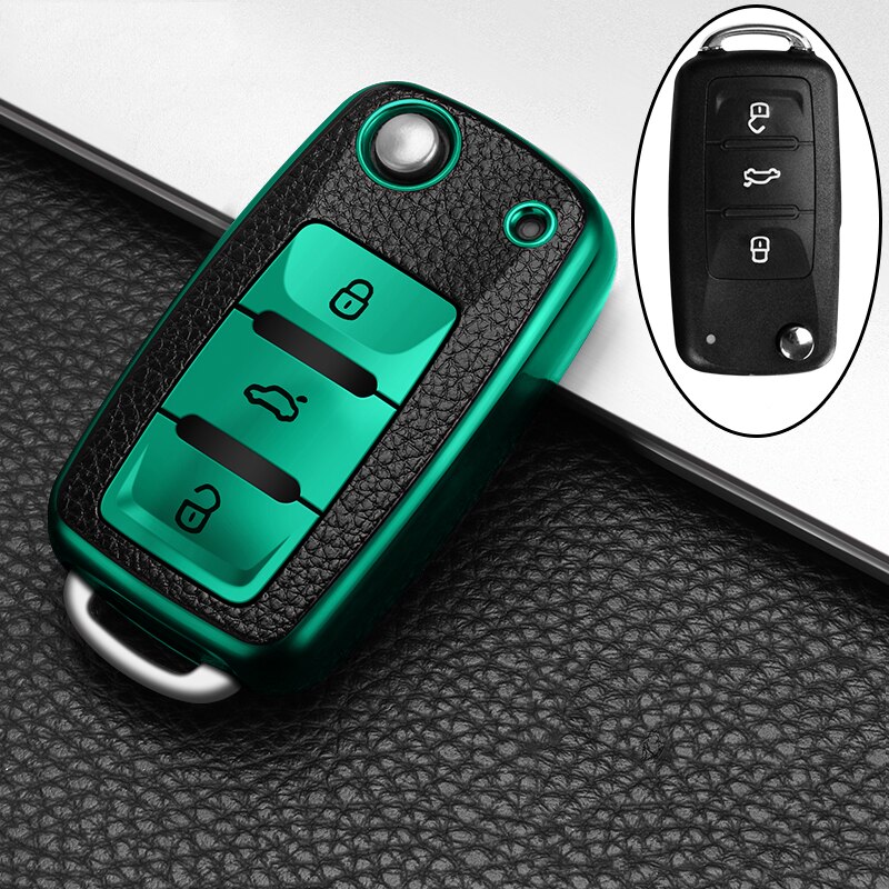 

Чехол для автомобильного ключа из ТПУ для Volkswagen VW Golf Bora Jetta Polo Golf Passat B8 для Skoda Octavia A5 A7 Fabia Seat Ibiza Leon