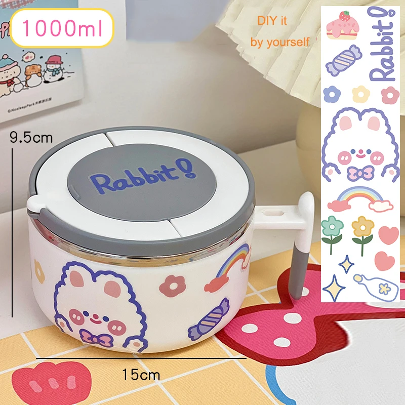 

Kawaii Стальная миска для рамена 1000/1300 мл