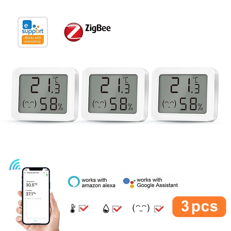 

Ewelink Zigbee3.0 Датчик Температуры И Влажности Мониторинг В Реальном Времени Точный Контроль Климата В Помещении Совместимо...