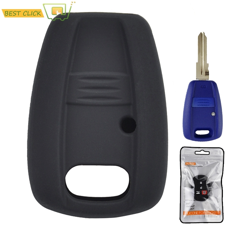 

1-кнопочный силиконовый чехол для ключей для Fiat Doblo Ducato Idea Punto Stilo Seicento Panda Brava Grande, защитный чехол для брелока без ключа