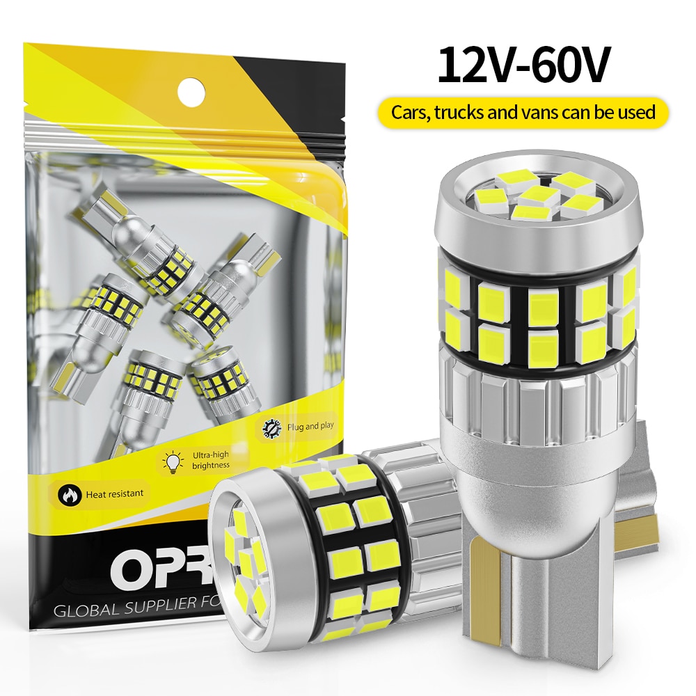 

2 Шт. T10 LED W5W Мощный Автомобильный Внутренний Купольный Светильник 30SMD Canbus Безоблокбесное Белое Освещение Номерного ...
