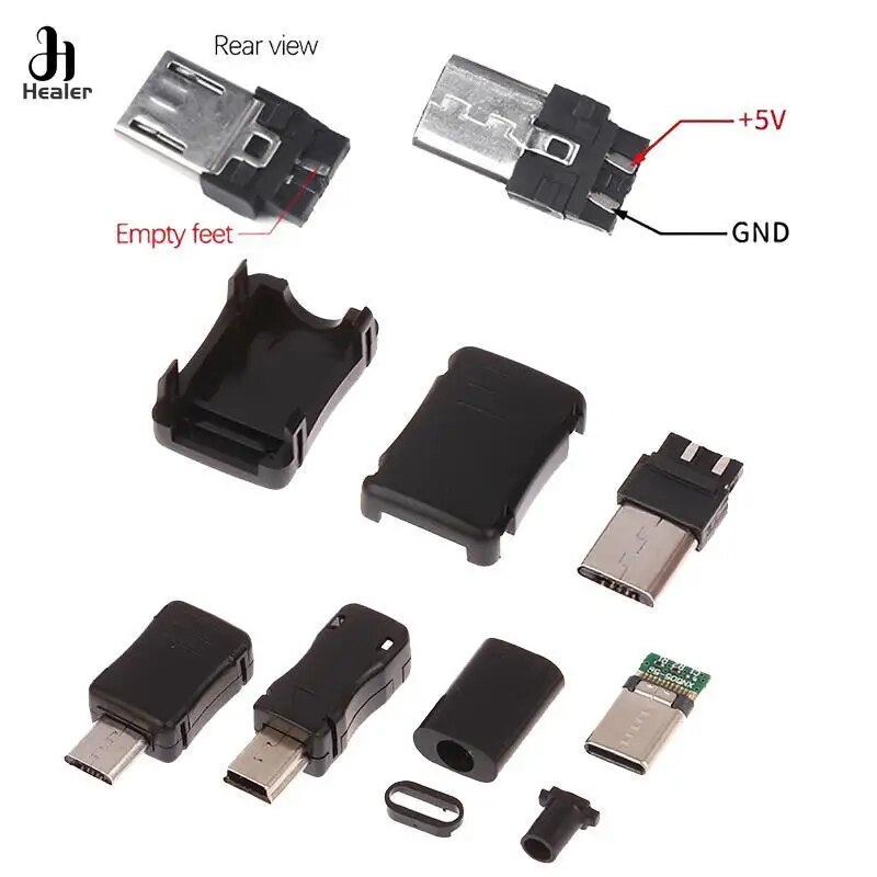 

Мини-USB разъем с оболочкой микро-USB, 5 комплектов