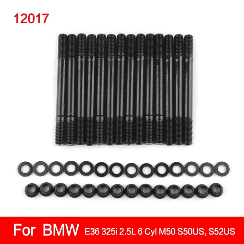 

Комплект шпилек головки цилиндра для BMW E36, 325i, 2.5L, 6 Cyl, M50, 3.0L, S50US, 3.2L, S52US, лайн, 6 (201), 4302-12017