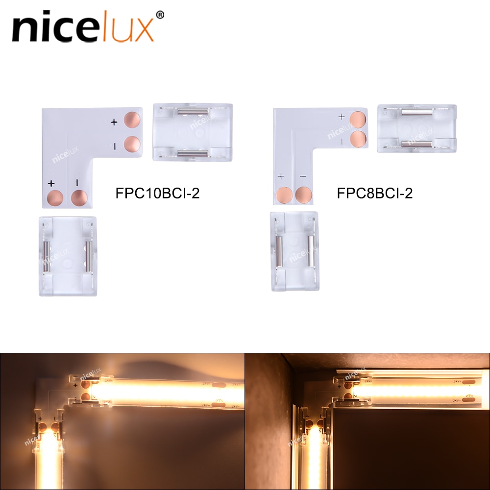 

Угловой соединитель Nicelux для светодиодной ленты 8/10 мм IP20