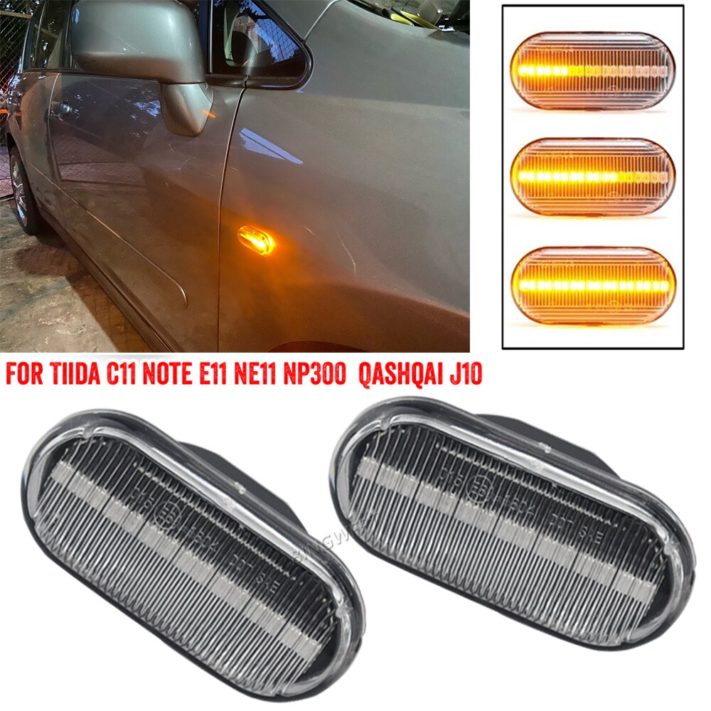 

Для Nissan Tiida C11 Versa Latio C11 Note E11/NE11, каминоны Frontier D40 2004-2011, боковой маркер, фонарь с динамическим поворотным сигналом