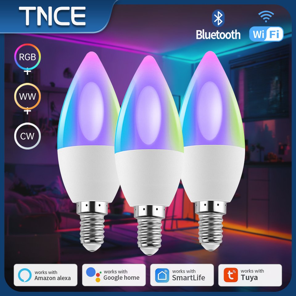 

TNCE RGB Светодиодная лампа-свеча E14