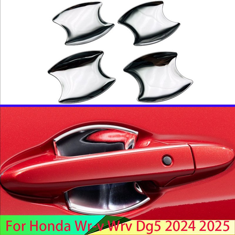 

Для Honda Wr-v Wrv Dg5 2024 2025 автомобильные аксессуары ABS хромированная дверная ручка чаша крышка чашка полость отделка вставка фиксатор молдинг гарнир