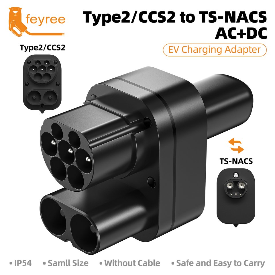 

Адаптер Feyree CCS2 к Tesla AC+DC, подходящий для Tesla Model 3/X/Y, сделано в США, комбинированный адаптер CCS2, поддержка зарядного устройства CCS2 и Type2 EV