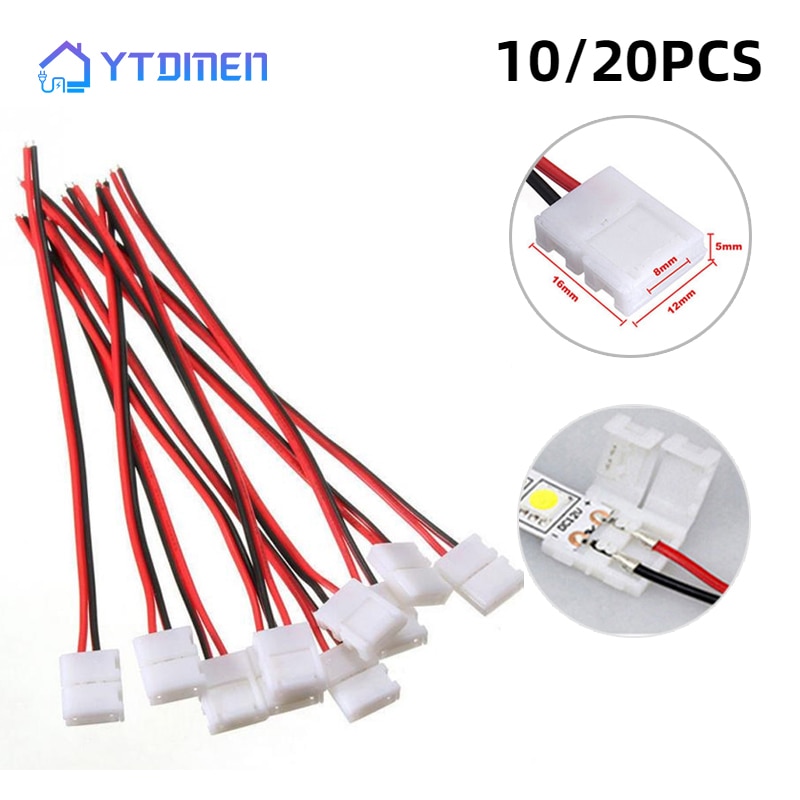 

YTDMEN 2-контактные разъемы для светодиодной ленты 8/10 мм