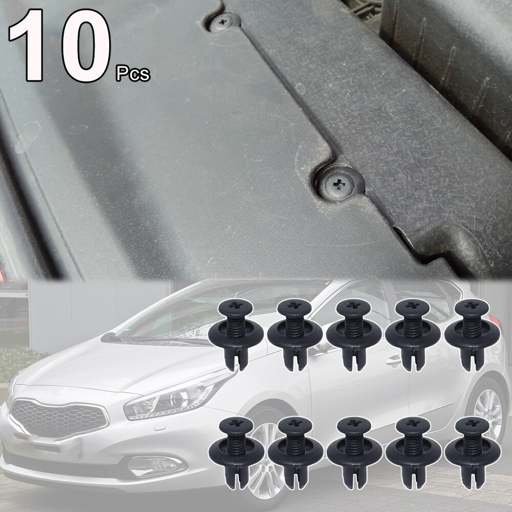 

10 шт. для Kia Ceed ED JD 2006-2018 Soul AM Sportage SL Bongo Carens UN Mud Flap Капот Бампер Подкладка кузова Накладка Винт Заклепки Зажимы