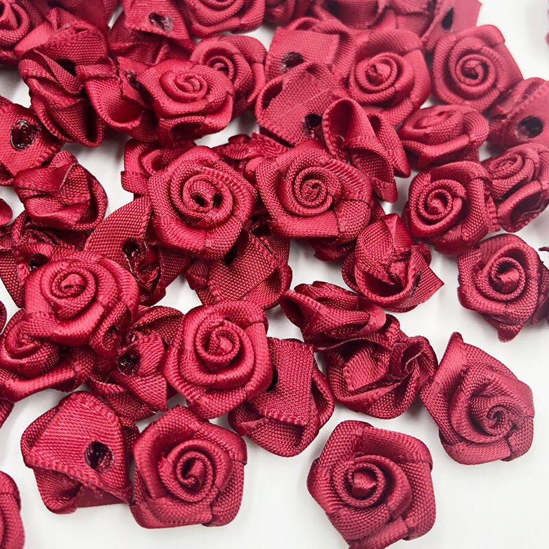 

100 шт. 15 мм лента розы цветы DIY шитье свадебные украшения товары для рукоделия лоты цветов A040