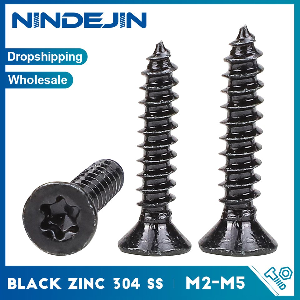

NINDEJIN Саморезы Torx черные, нержавеющая сталь M2-M5